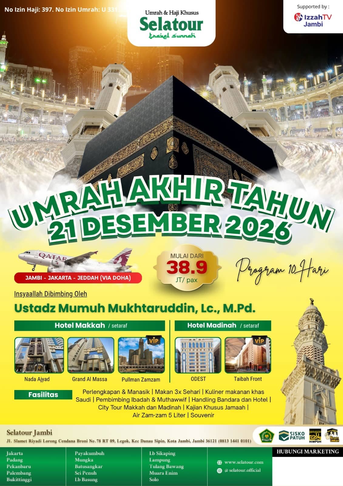 Flyer Umrah Desember 2026 Jambi - Qatar