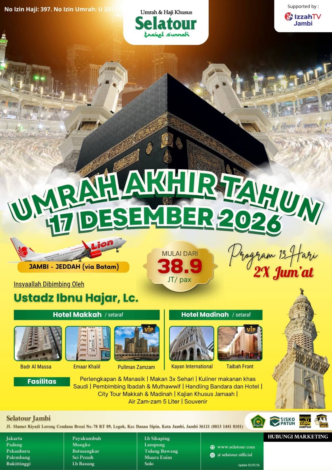 Foto Umrah Desember 2026 Jambi - Lion